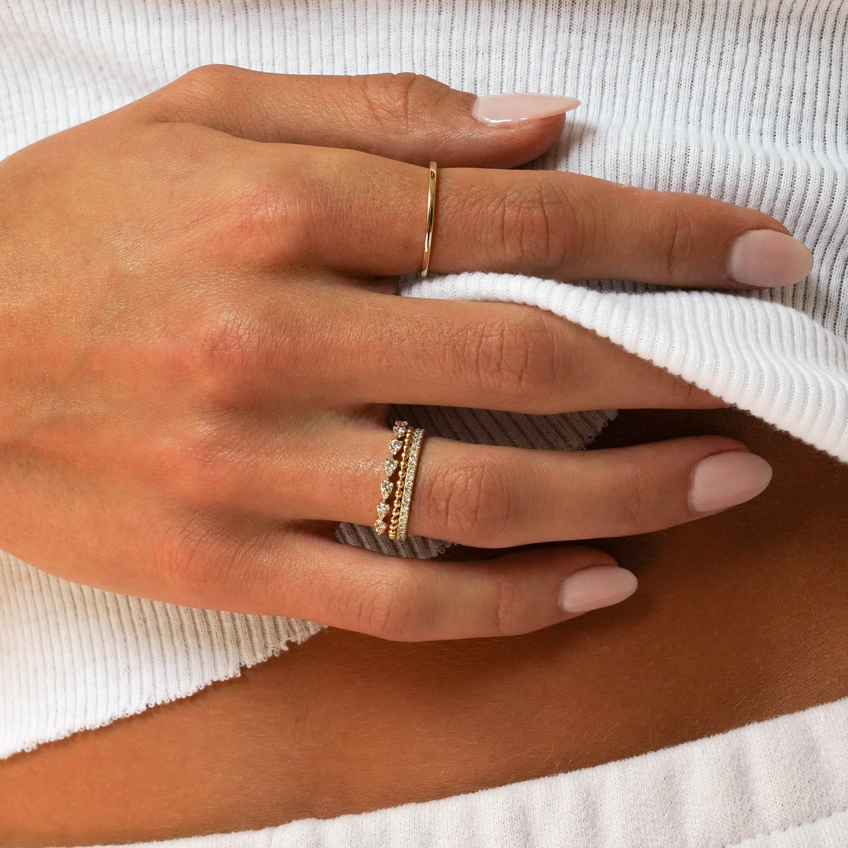 Poppy Rae Diamond Pebble Ring