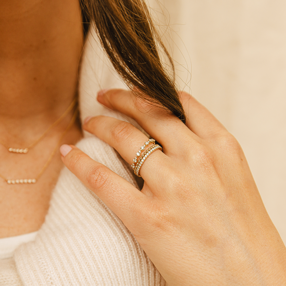 Poppy Rae Diamond Pebble Ring