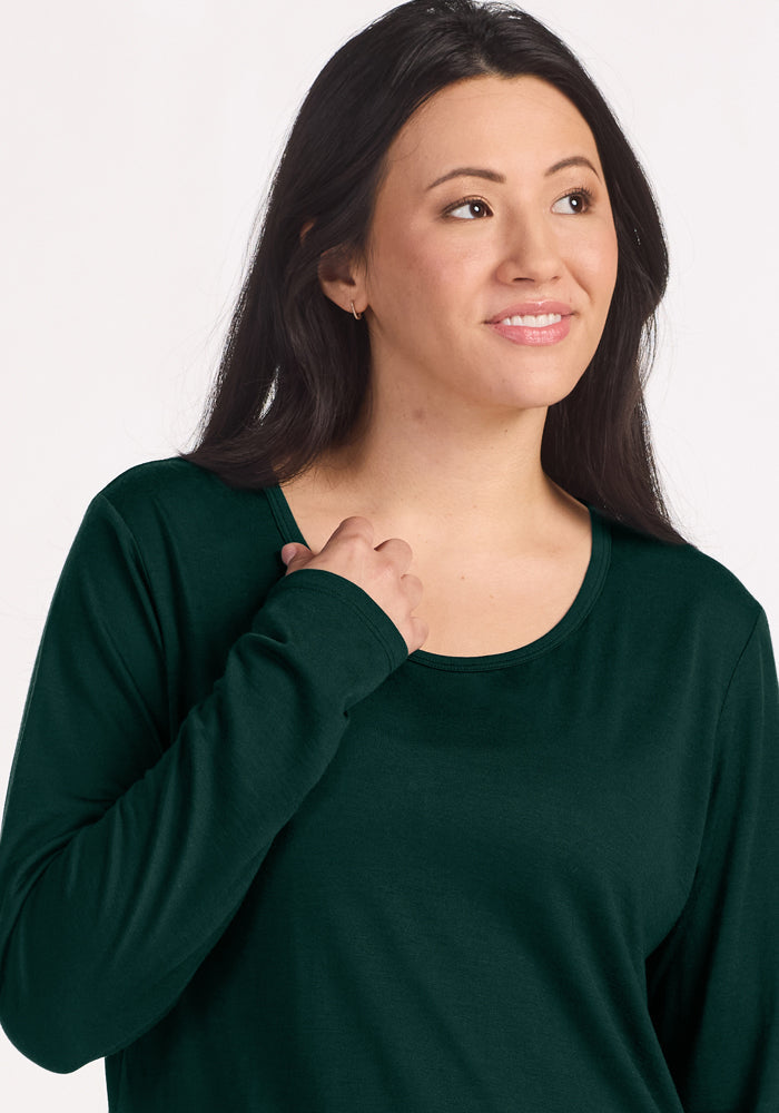 Lucille Long Sleeve Nightgown - Deep Pine