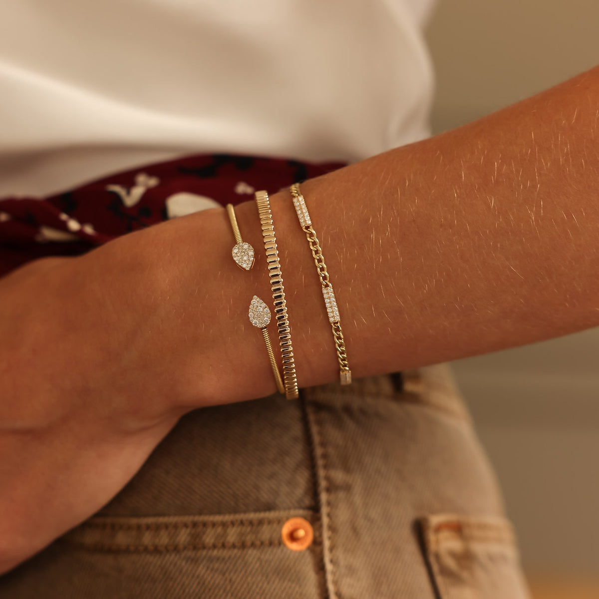 Sylvie Rose Cuban Chain Bar Bracelet