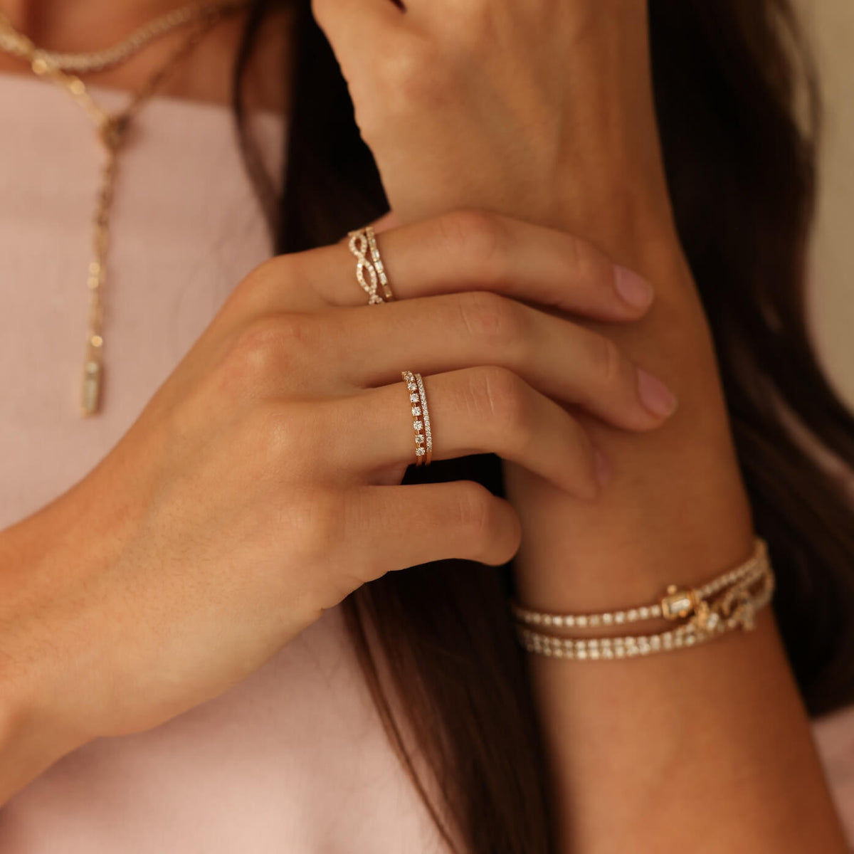 Ava Bea Double Row Ring