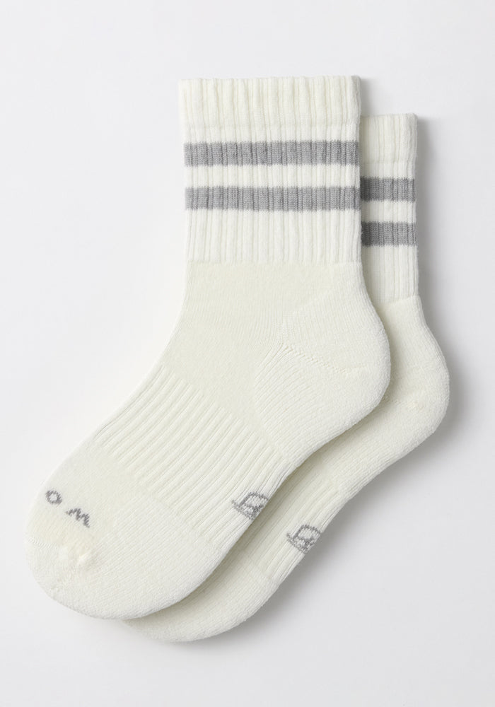 Womens Varsity Mini Crew Socks - Polar White