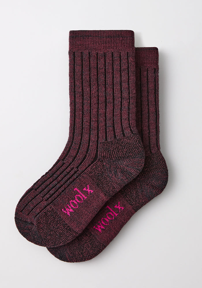 Womens Joey Crew Socks - Warm Violet