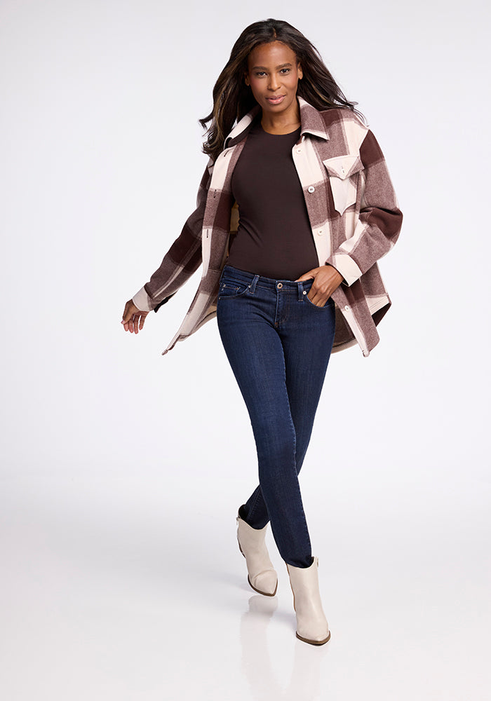 Sawyer Shacket - Chai Latte Plaid