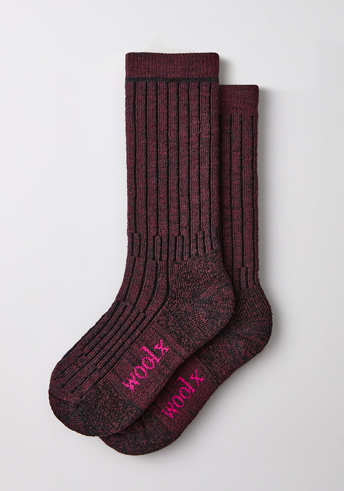 Mens Joey Mid Calf Socks - Warm Violet