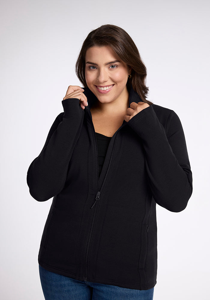 Finley Zip Up Sweatshirt - Black