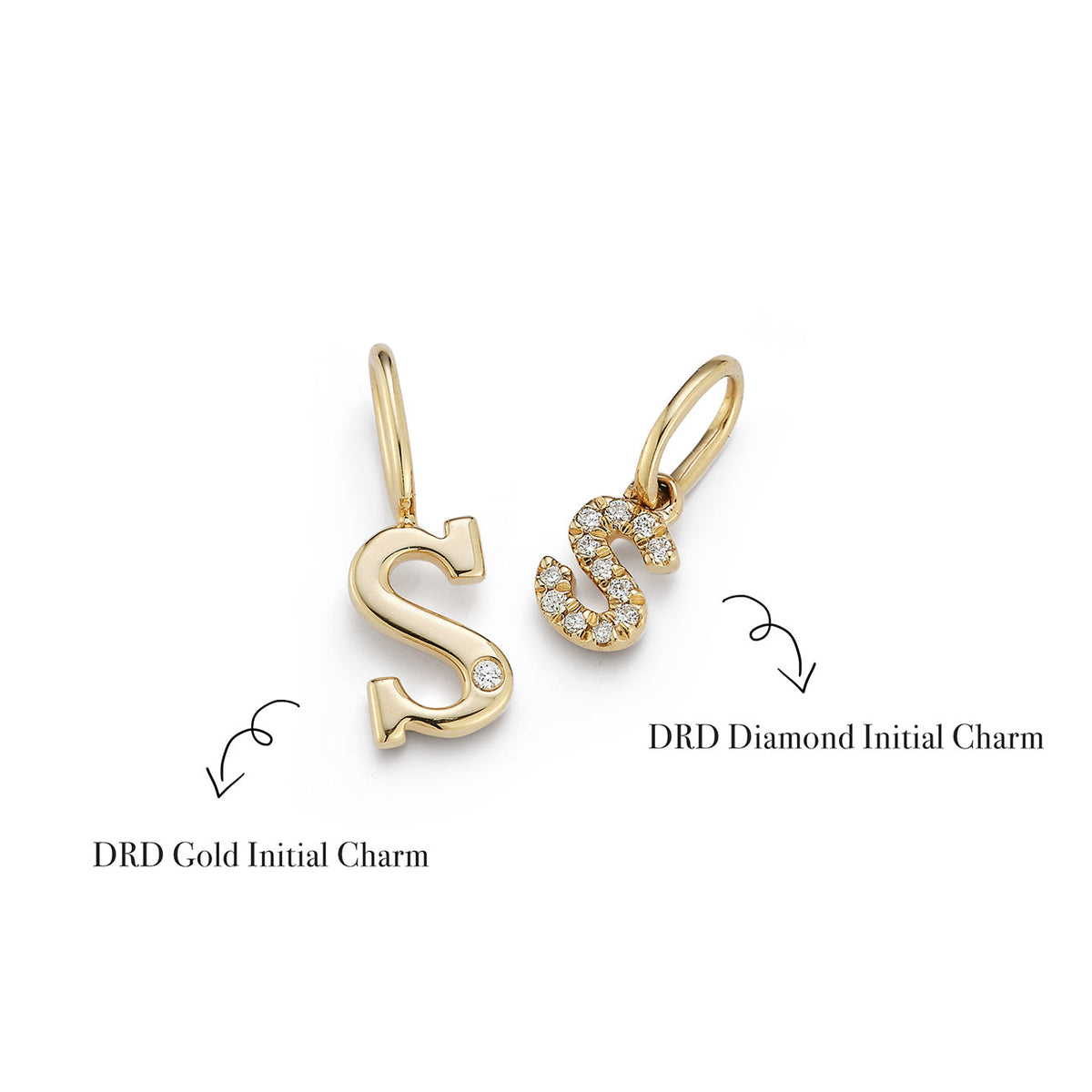 DRD Gold Initial Charm