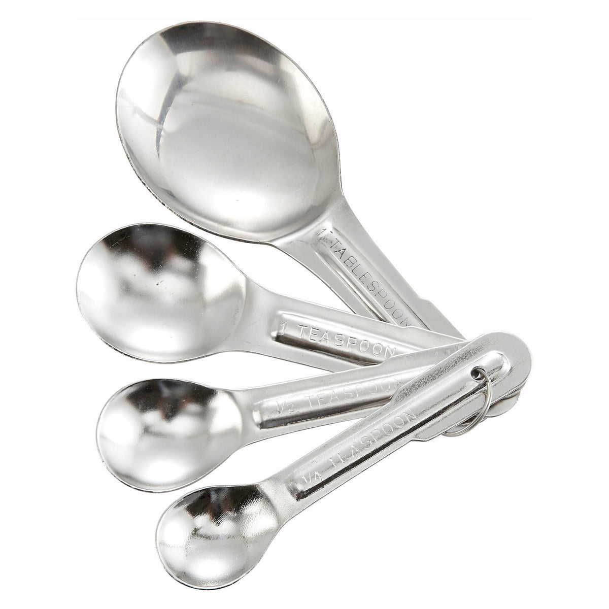 MSP-4P - Measuring Spoon Set, 4-piece, Economy, Stainless Steel
