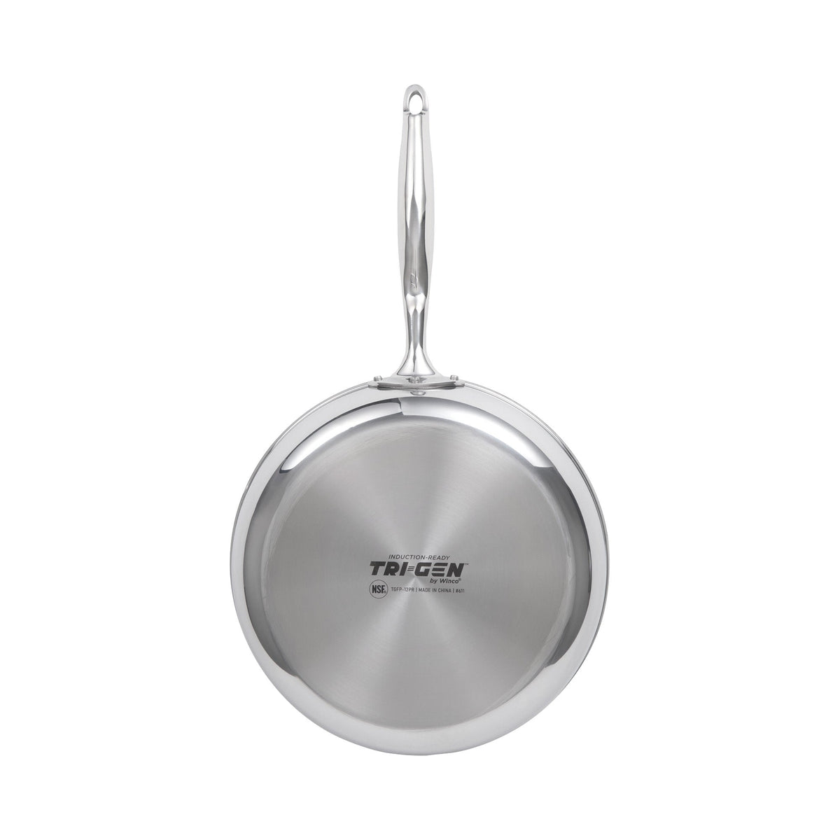 TGFP-12PR - TRI-GEN, 12" Fry Pan, Pro-Release Non-Stick, Tri-ply, Induction Ready, 18/8 SS, NSF, PFAS-Free