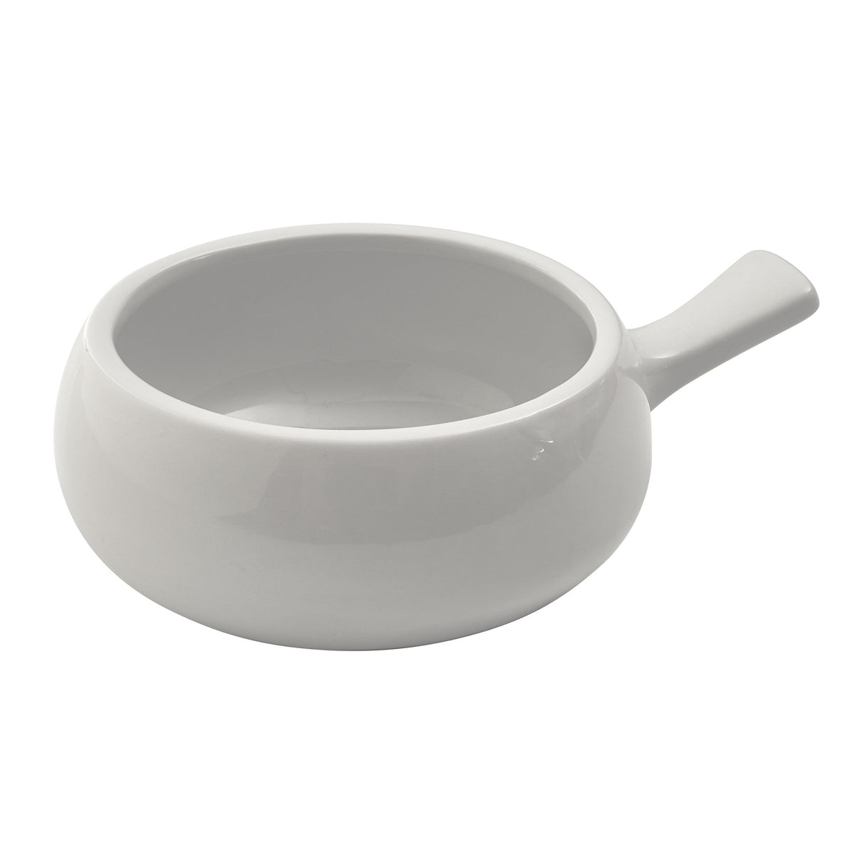 OSC-16 - Porcelain Onion Soup Crock with Handle, 16 oz - White (24 Pieces/Case)