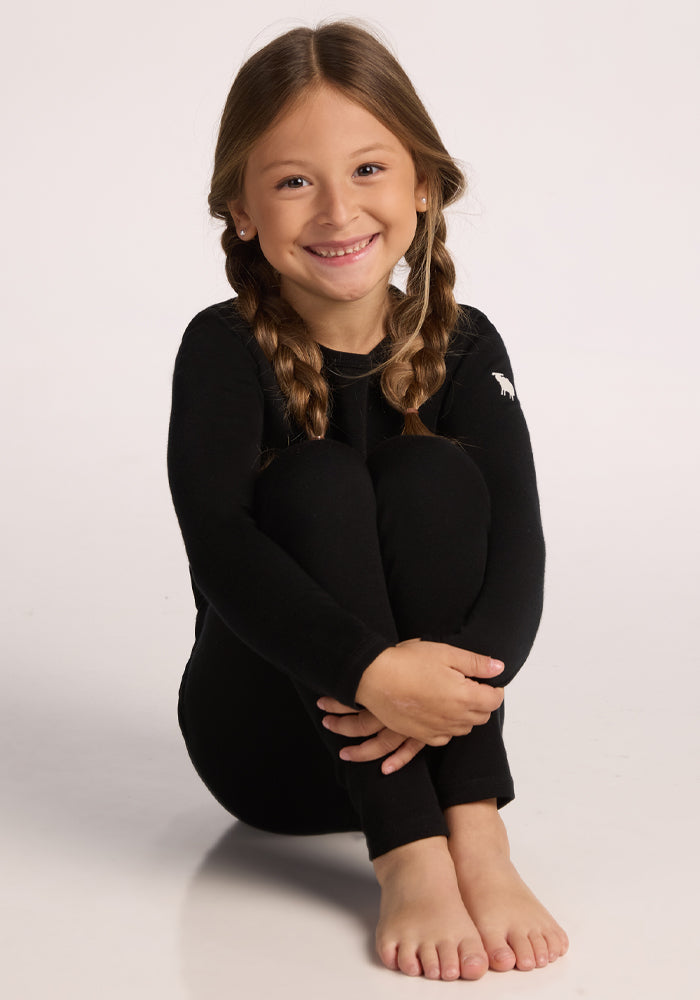 Kids Explorer Base Layer Top - Black