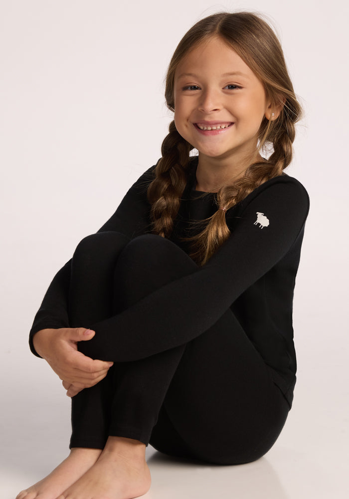 Kids Explorer Base Layer Bottoms - Black