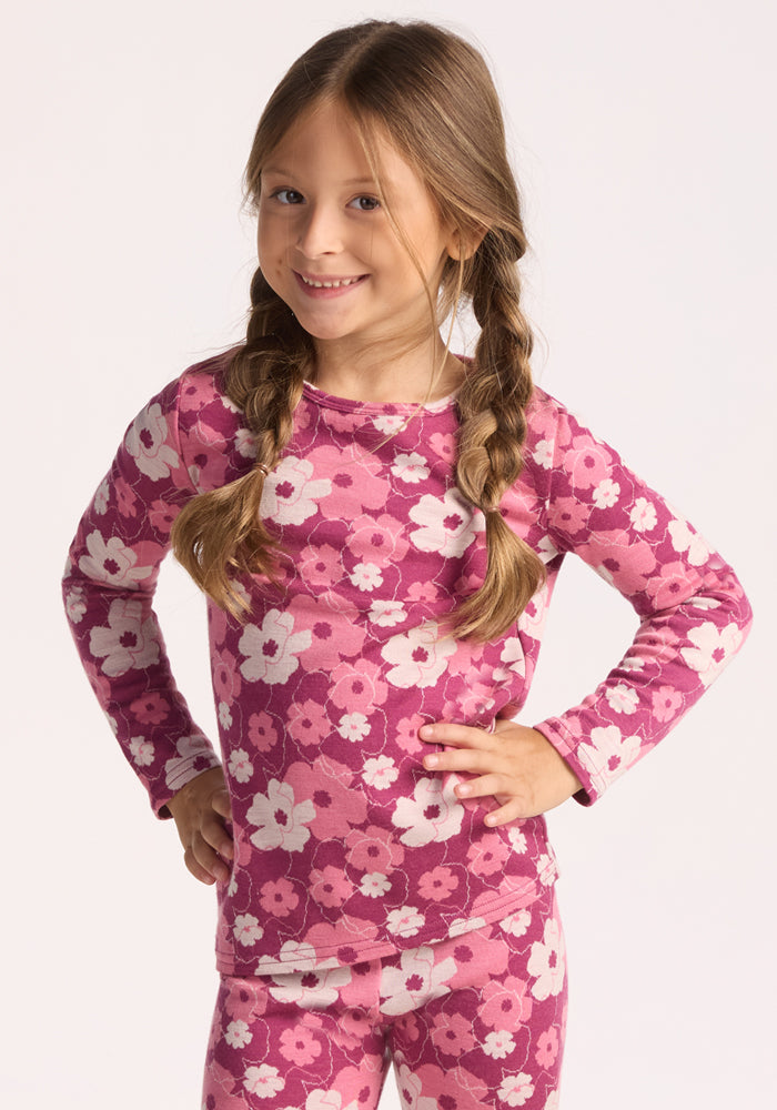 Kids Explorer Base Layer Top - Rosie Posie