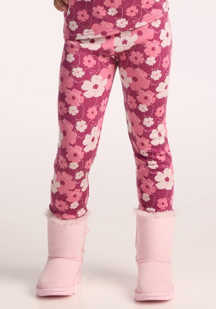 Kids Explorer Base Layer Bottoms - Rosie Posie