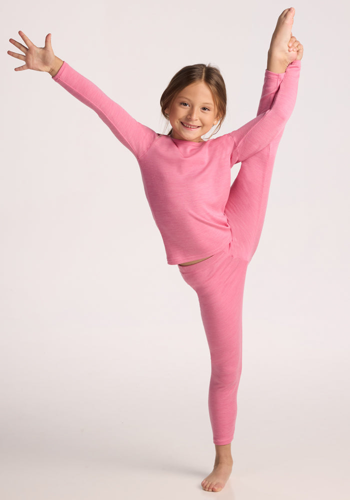 Kids Explorer Base Layer Bottoms - Pinky Promise