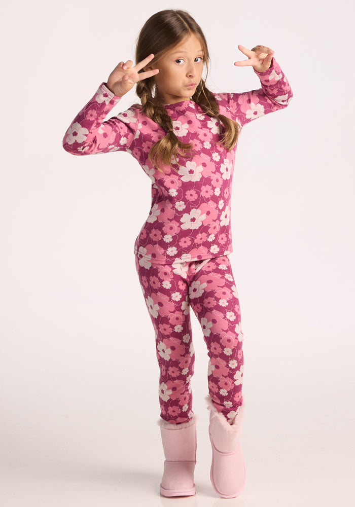 Kids Explorer Base Layer Top - Rosie Posie