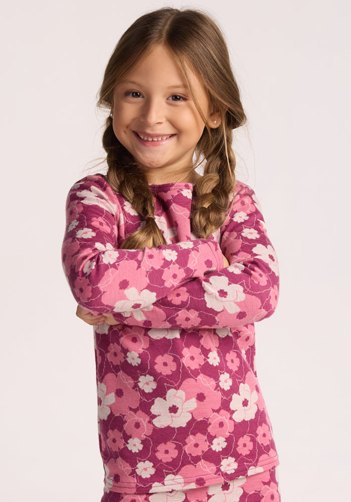 Kids Explorer Base Layer Top - Rosie Posie