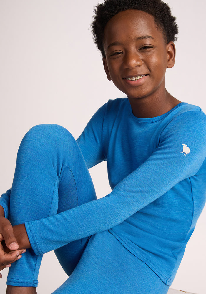 Kids Explorer Base Layer Top - Blue Razz