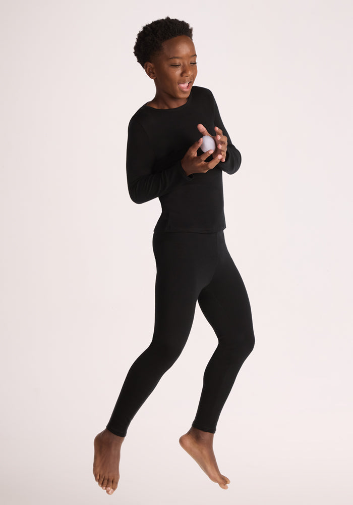 Kids Explorer Base Layer Bottoms - Black