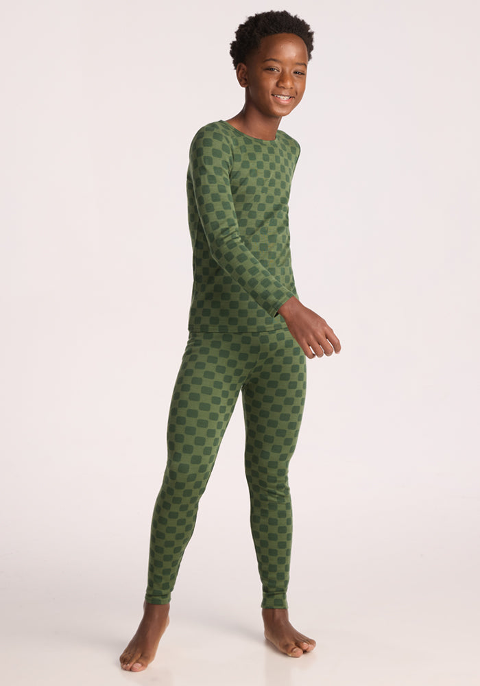 Kids Explorer Base Layer Bottoms - Frog Hop