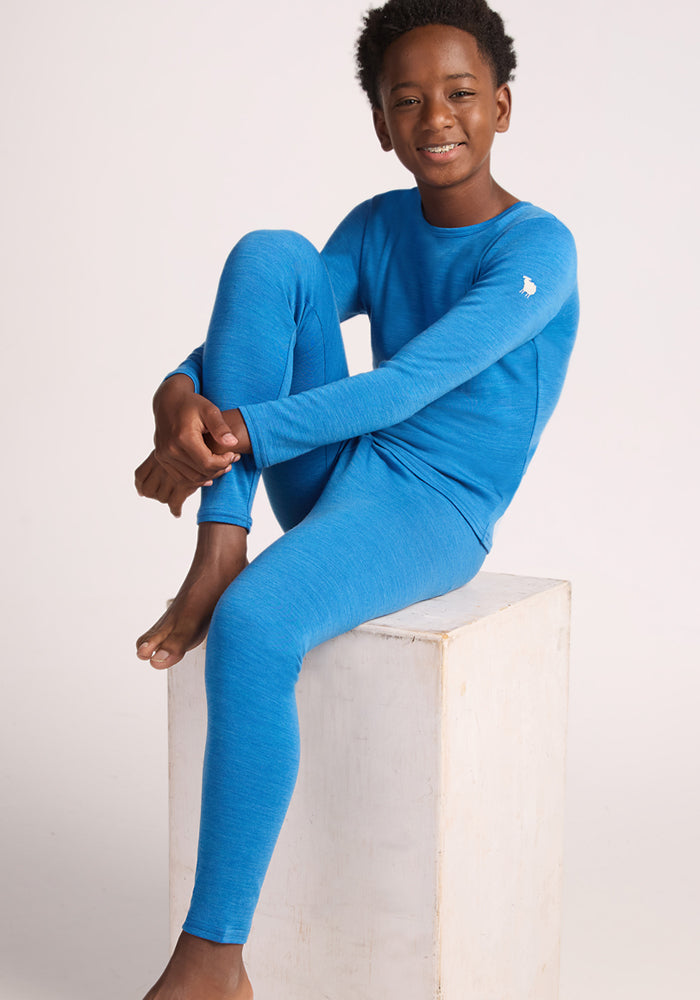 Kids Explorer Base Layer Bottoms - Blue Razz