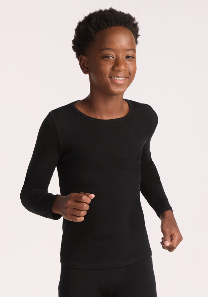 Kids Explorer Base Layer Top - Black