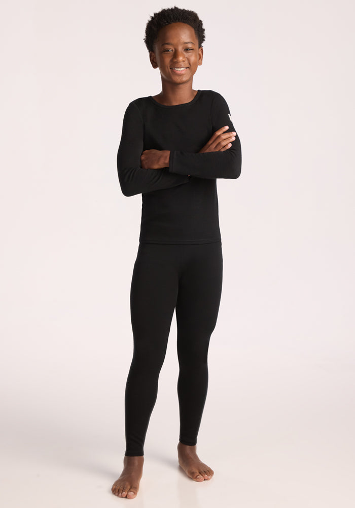Kids Explorer Base Layer Bottoms - Black