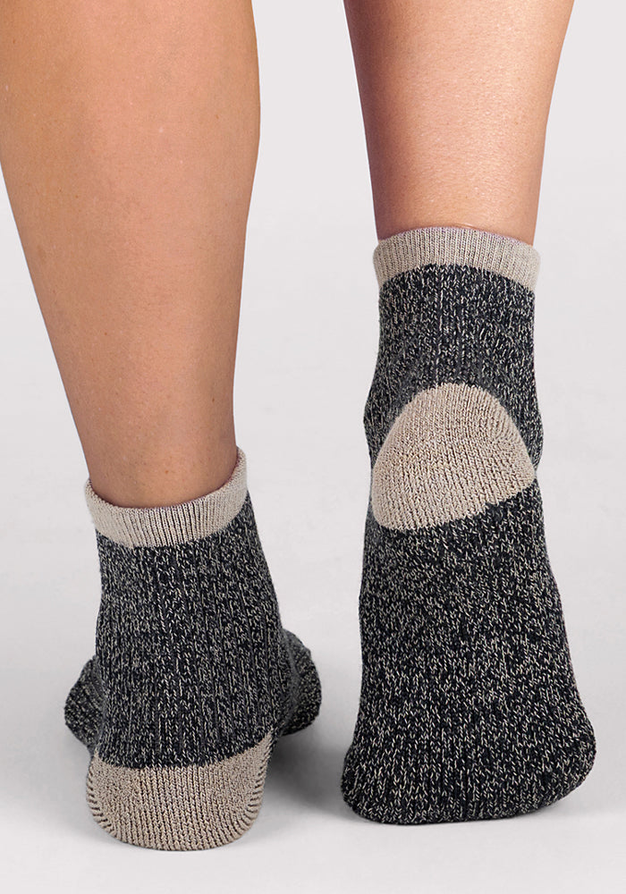 Womens Cozy Mini Crew Sock - Black