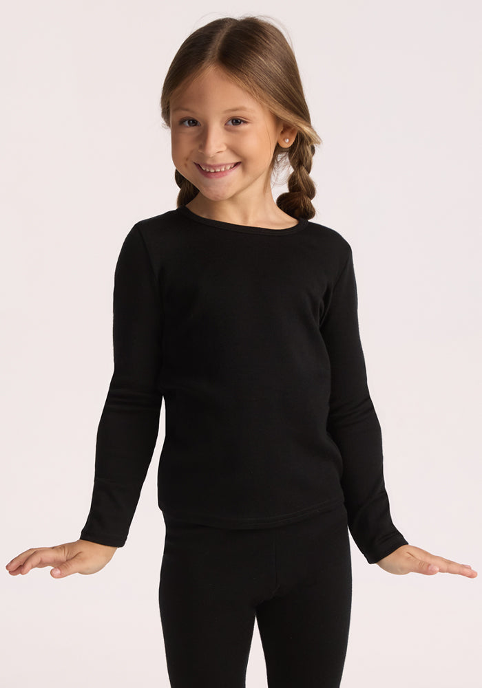 Kids Explorer Base Layer Top - Black
