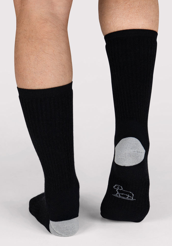 Mens Core Crew Socks - Black