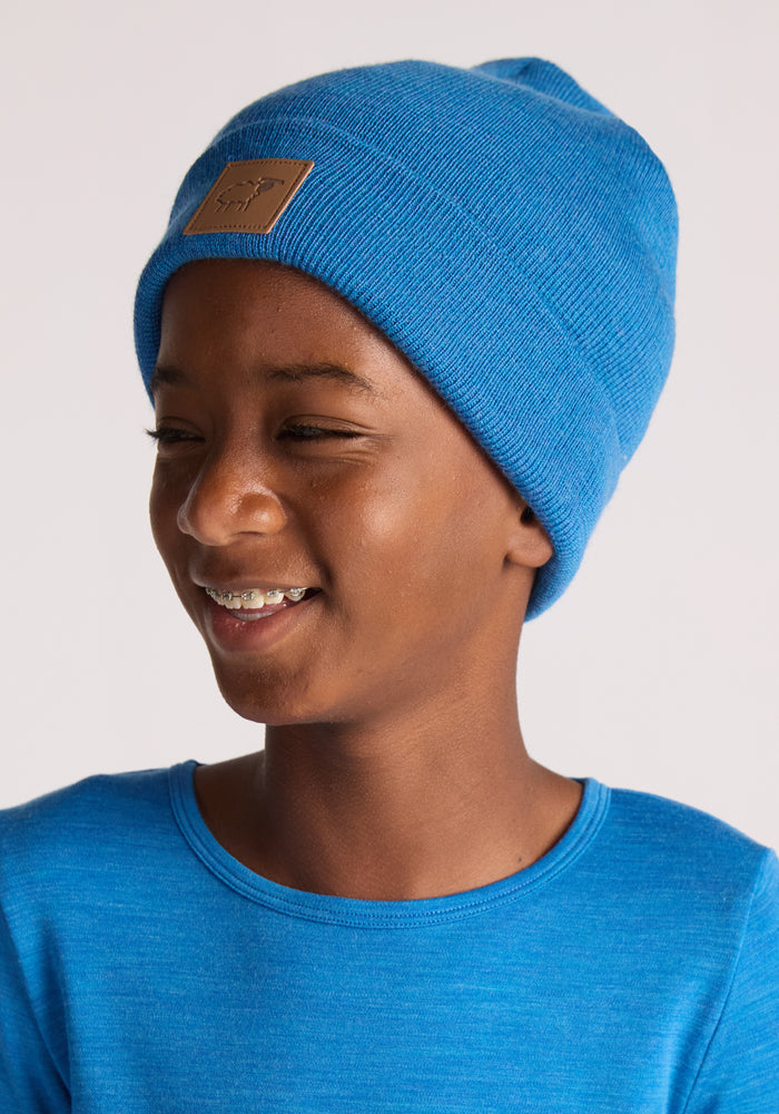 Kids Baylor Beanie - Blue Razz