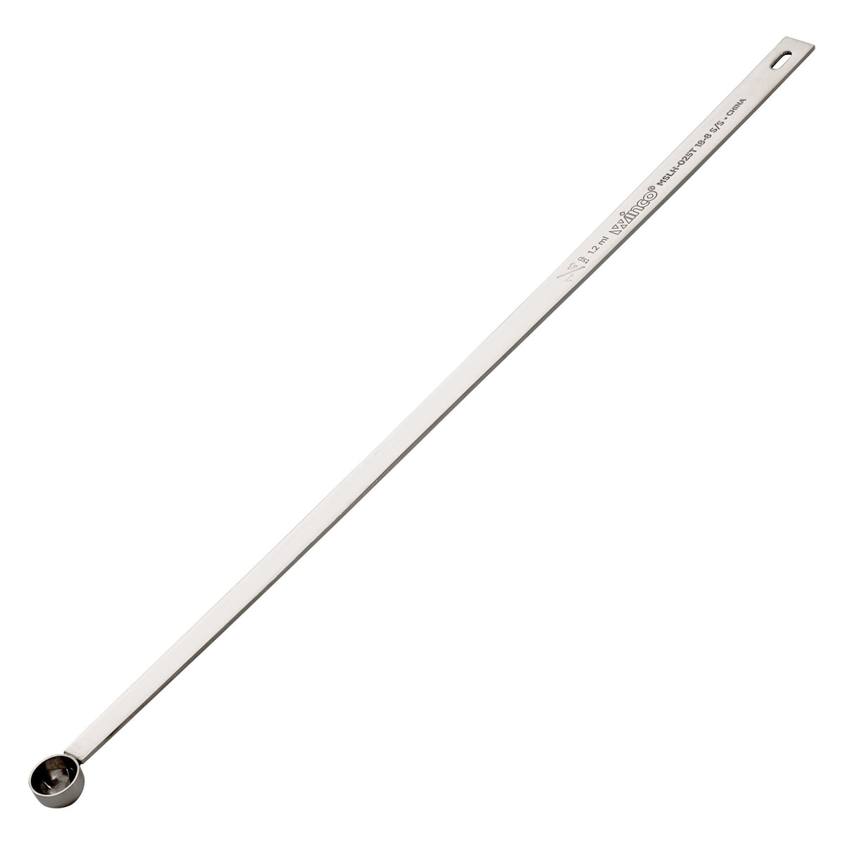 MSLH-025T - 18/8 Stainless Steel Measuring Spoon with Long Handle, 1/4 Tsp