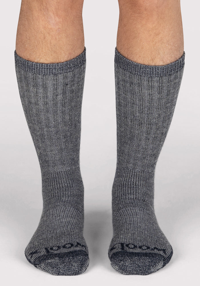 Mens Extreme Crew Socks - Charcoal Heather