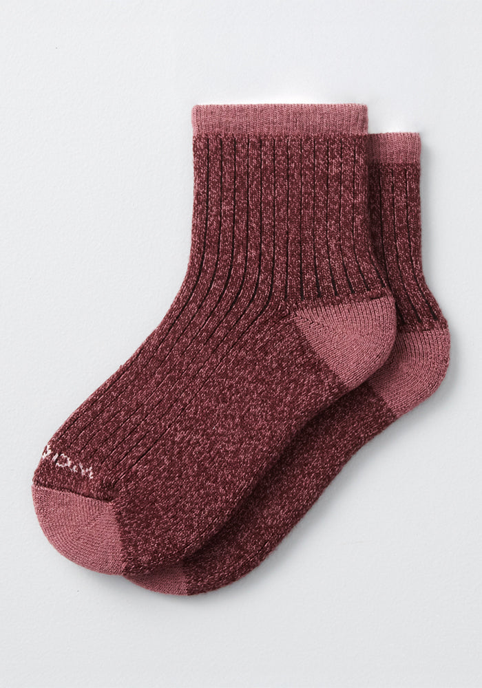 Womens Cozy Mini Crew Sock - Grape Harvest
