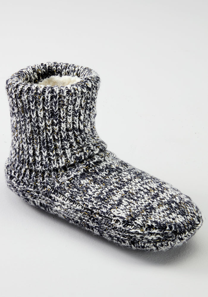 Men's Gripper Slipper Bootie - Speckled Stone