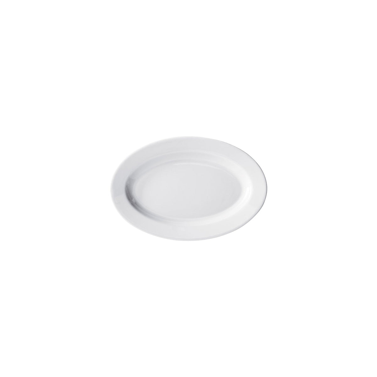 BPO-938 - Birkhall Porcelain Rolled Edge Platter, 9-3/8"L x 6-1/8"W x 3/4"H - White (24 Pieces/Case)