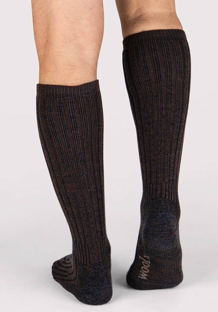 Mens Joey Mid Calf Socks - Dark Espresso