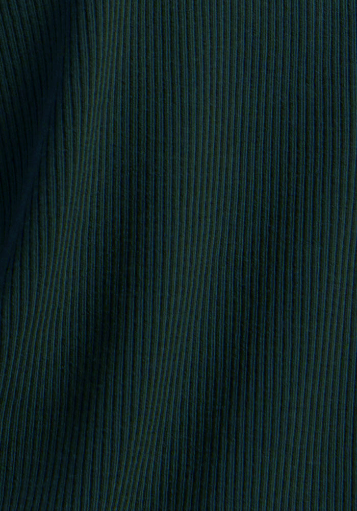 Caroline Ribbed Twirl Dress - Deep Pine