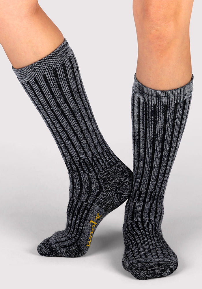 Womens Joey Mid Calf Socks - Dark Navy Marled
