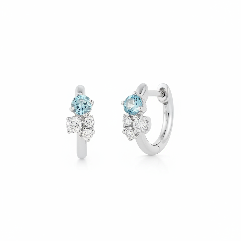 DRD Birthstone Huggies - December