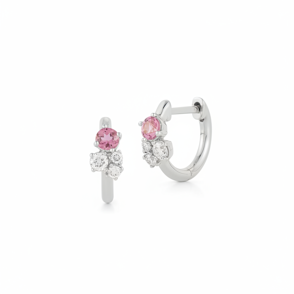 DRD Birthstone Huggies - October