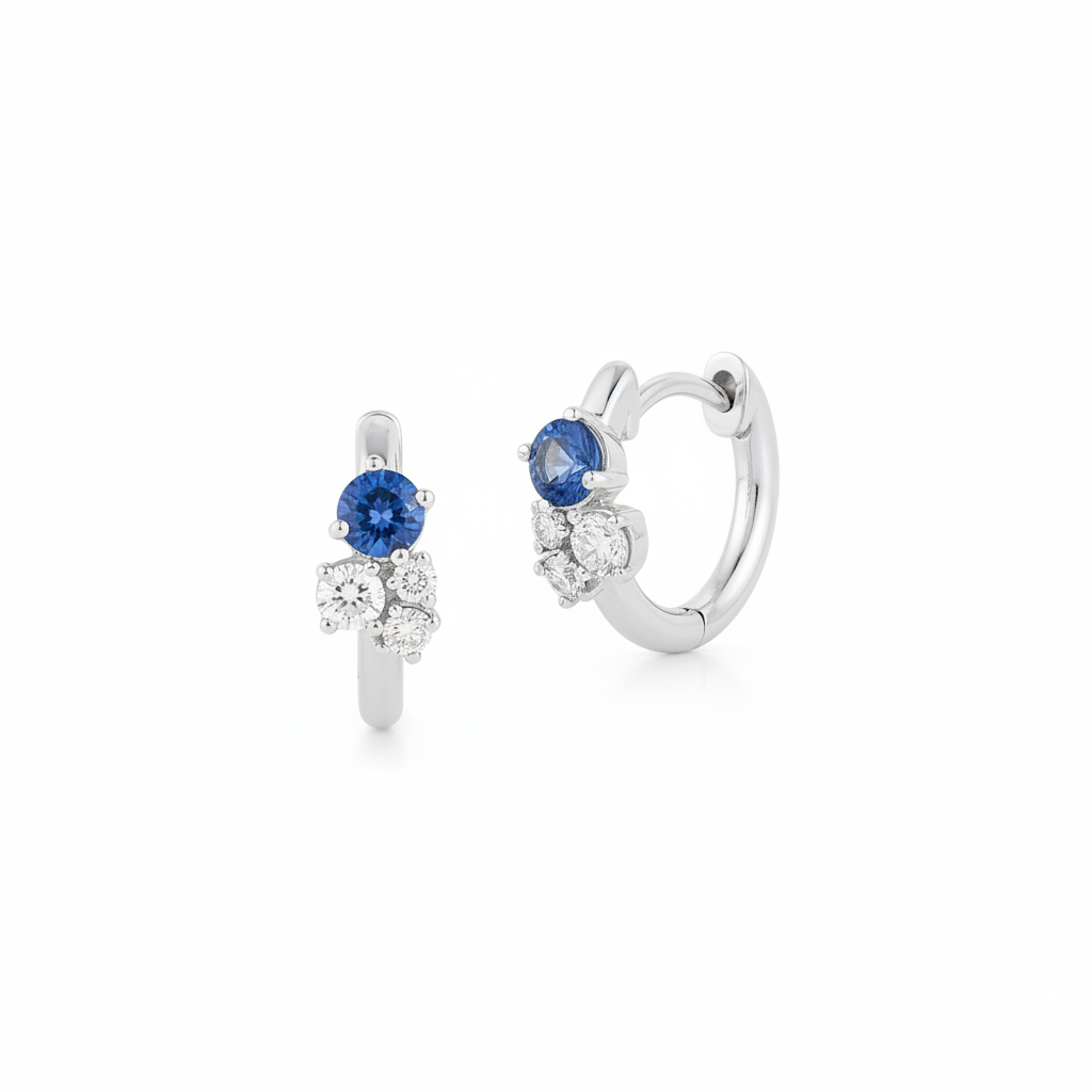 DRD Birthstone Huggies - September