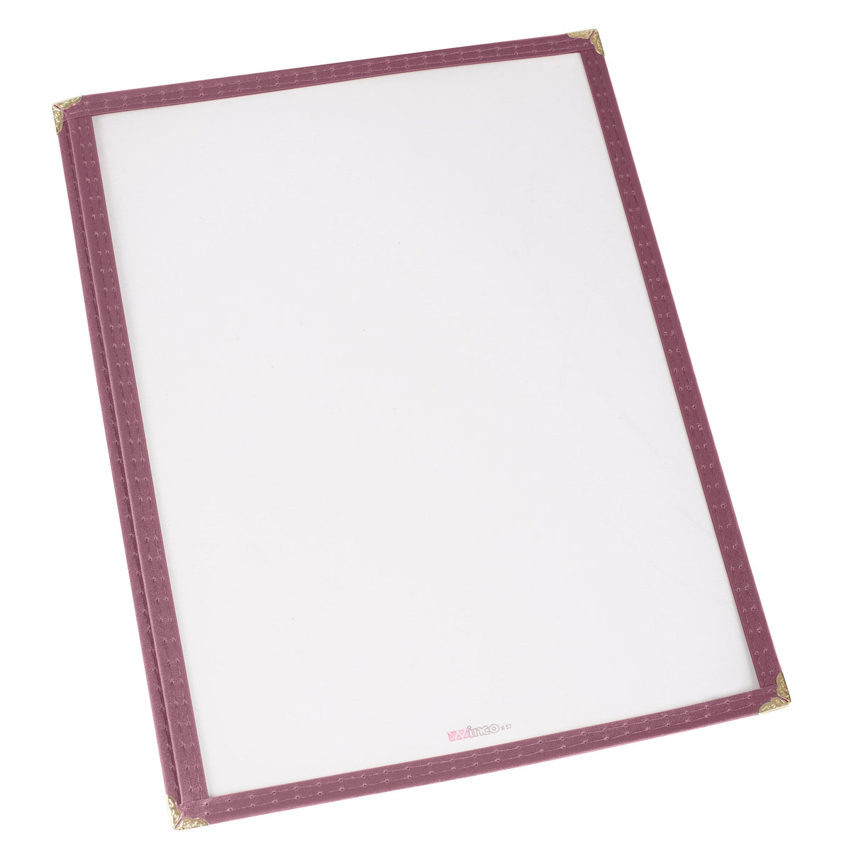 PMC-14U - Single Pocket Menu Cover - Burgundy, 9-3/8 x 14-7/8