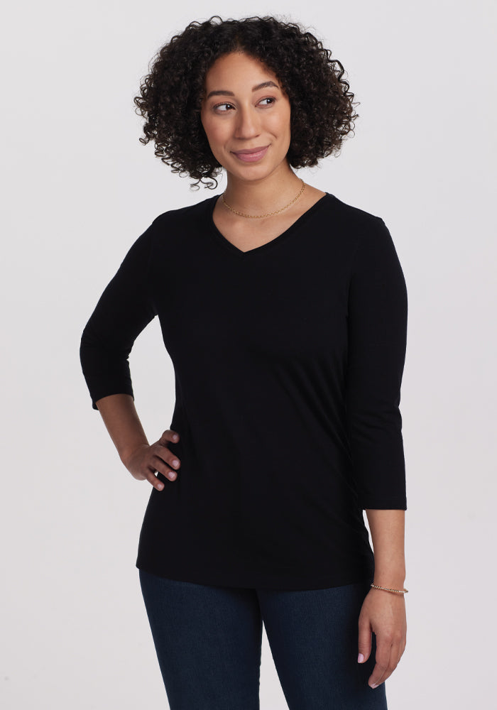 Elena 3/4 Sleeve V Neck