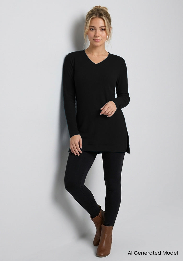 Evie Petite Tunic - Black