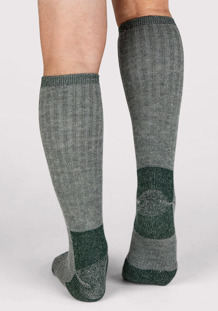 Mens Extreme Over The Calf Socks - Forest Dark Moss