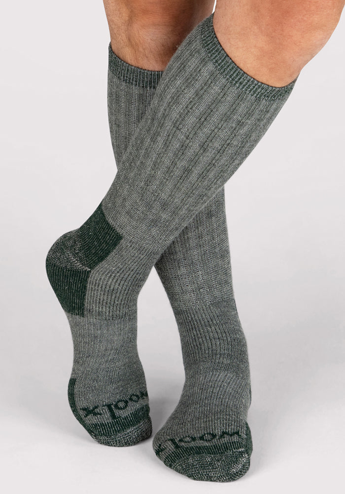 Mens Extreme Over The Calf Socks - Forest Dark Moss