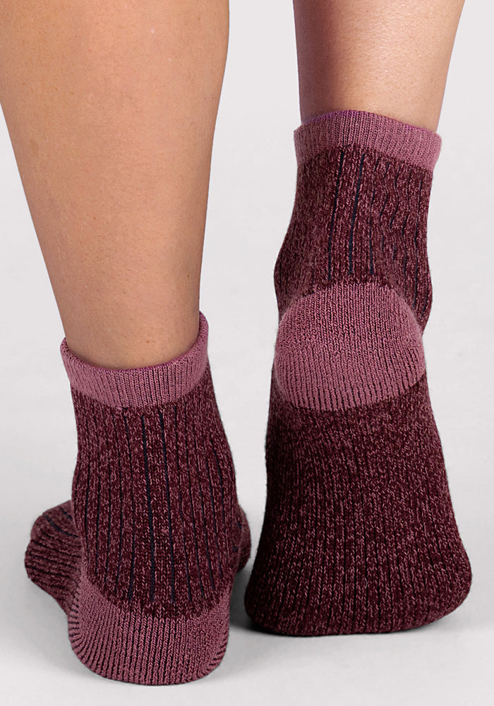 Womens Cozy Mini Crew Sock - Grape Harvest