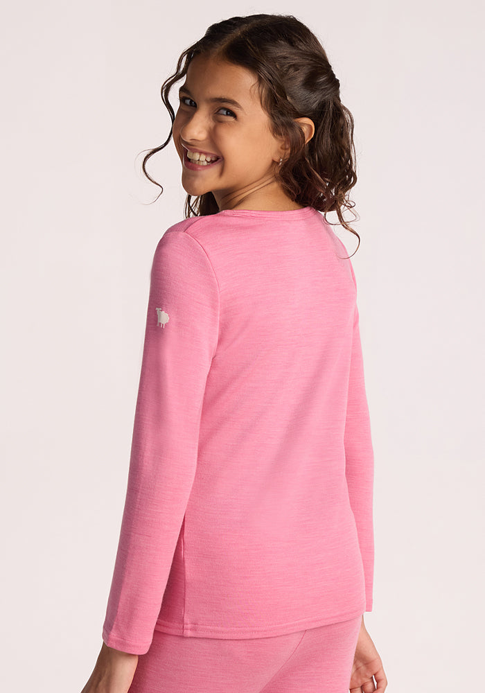 Kids Explorer Base Layer Top - Pinky Promise