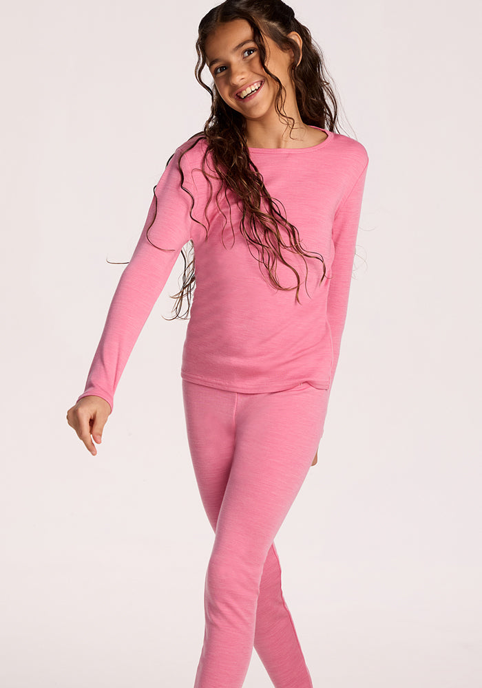 Kids Explorer Base Layer Bottoms - Pinky Promise